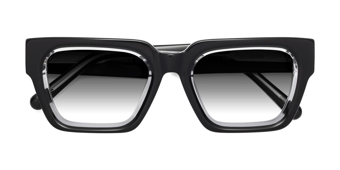 Hardy - Black / Clear Gradient Sunglasses