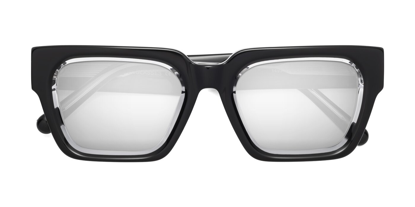 Hardy - Black / Clear Flash Mirrored Sunglasses