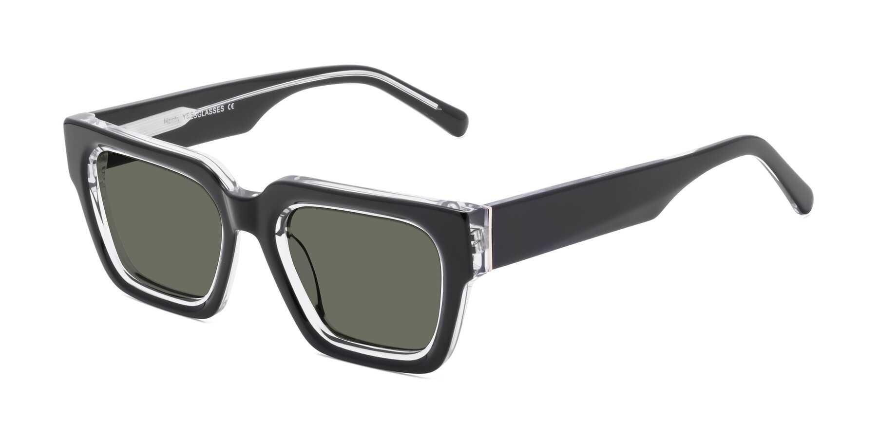 Angle of Hardy in Black-Clear with Gray Polarized Lenses
