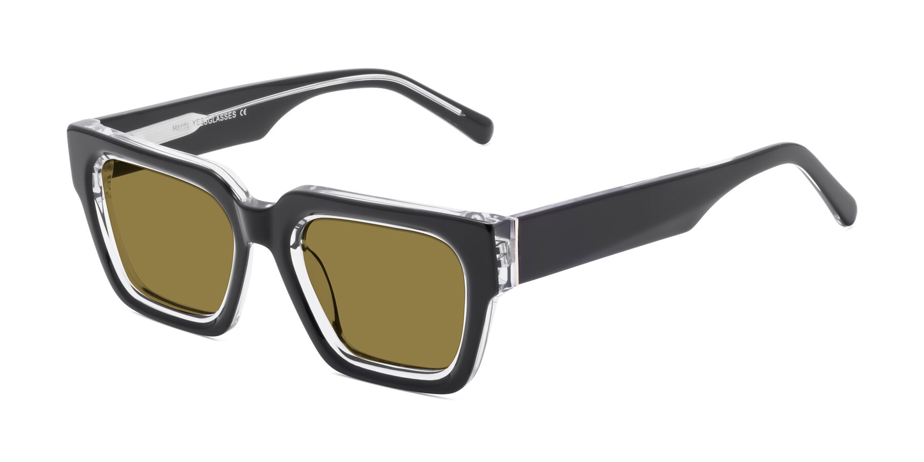 Angle of Hardy in Black-Clear with Brown Polarized Lenses