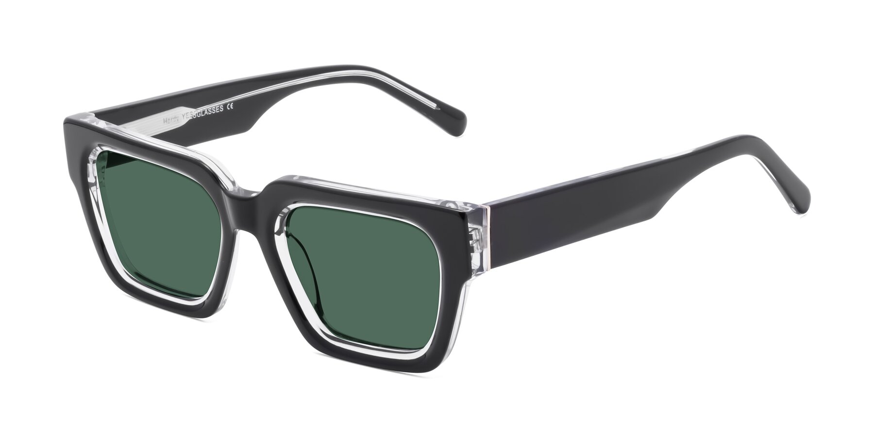 Angle of Hardy in Black-Clear with Green Polarized Lenses