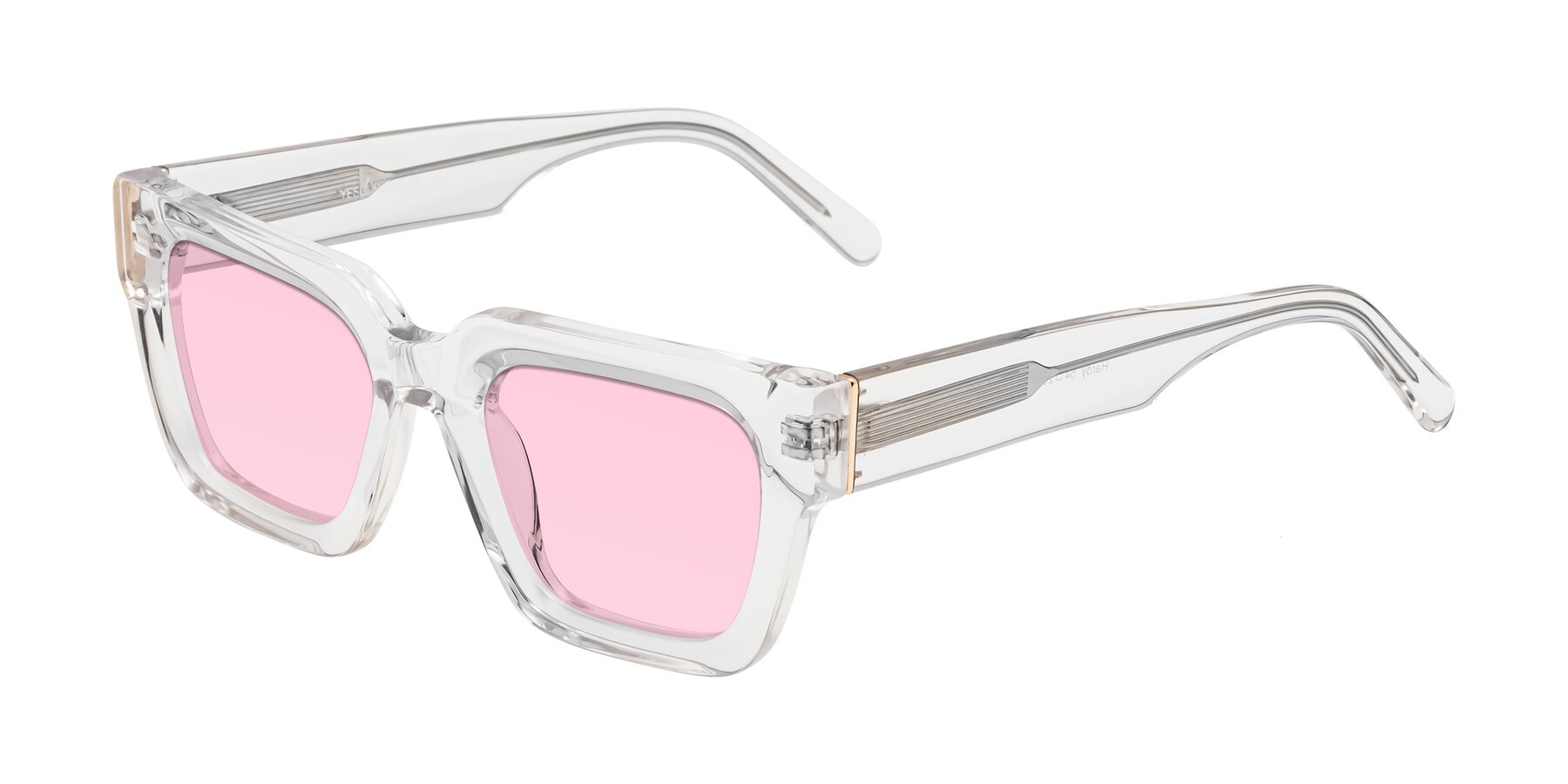 Angle of Hardy in Clear with Light Pink Tinted Lenses