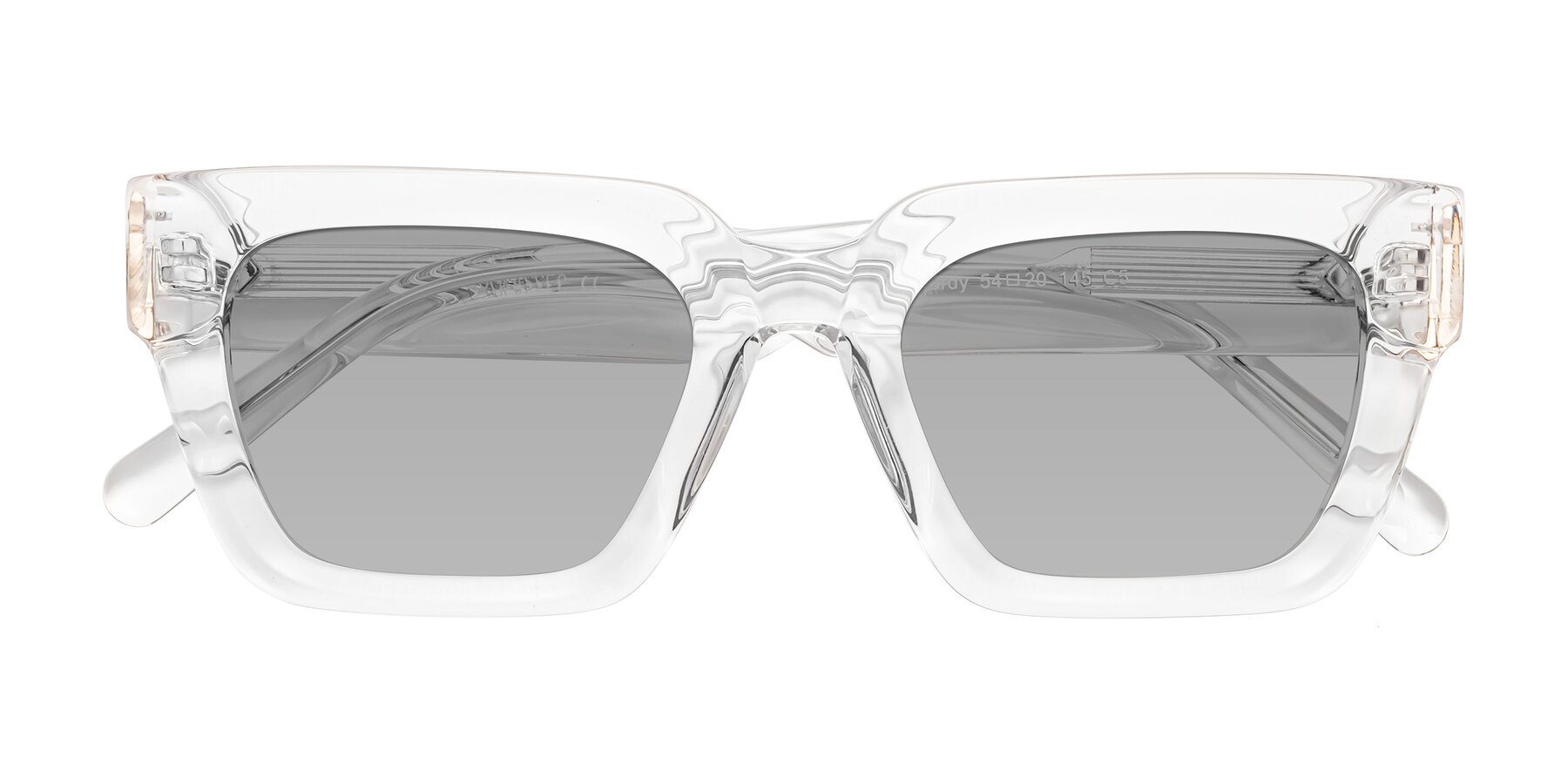 Folded Front of Hardy in Clear with Light Gray Tinted Lenses