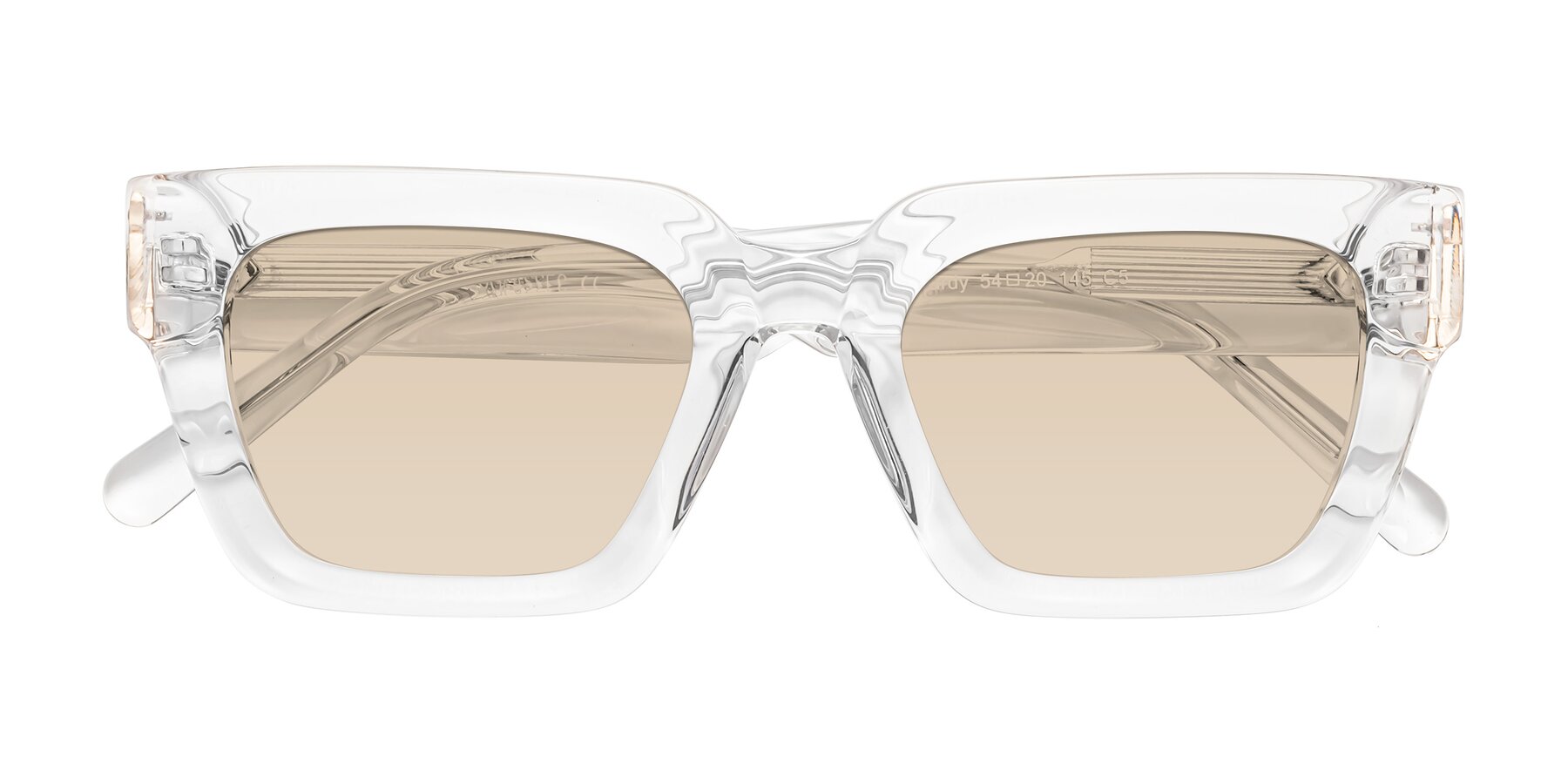 Folded Front of Hardy in Clear with Light Brown Tinted Lenses