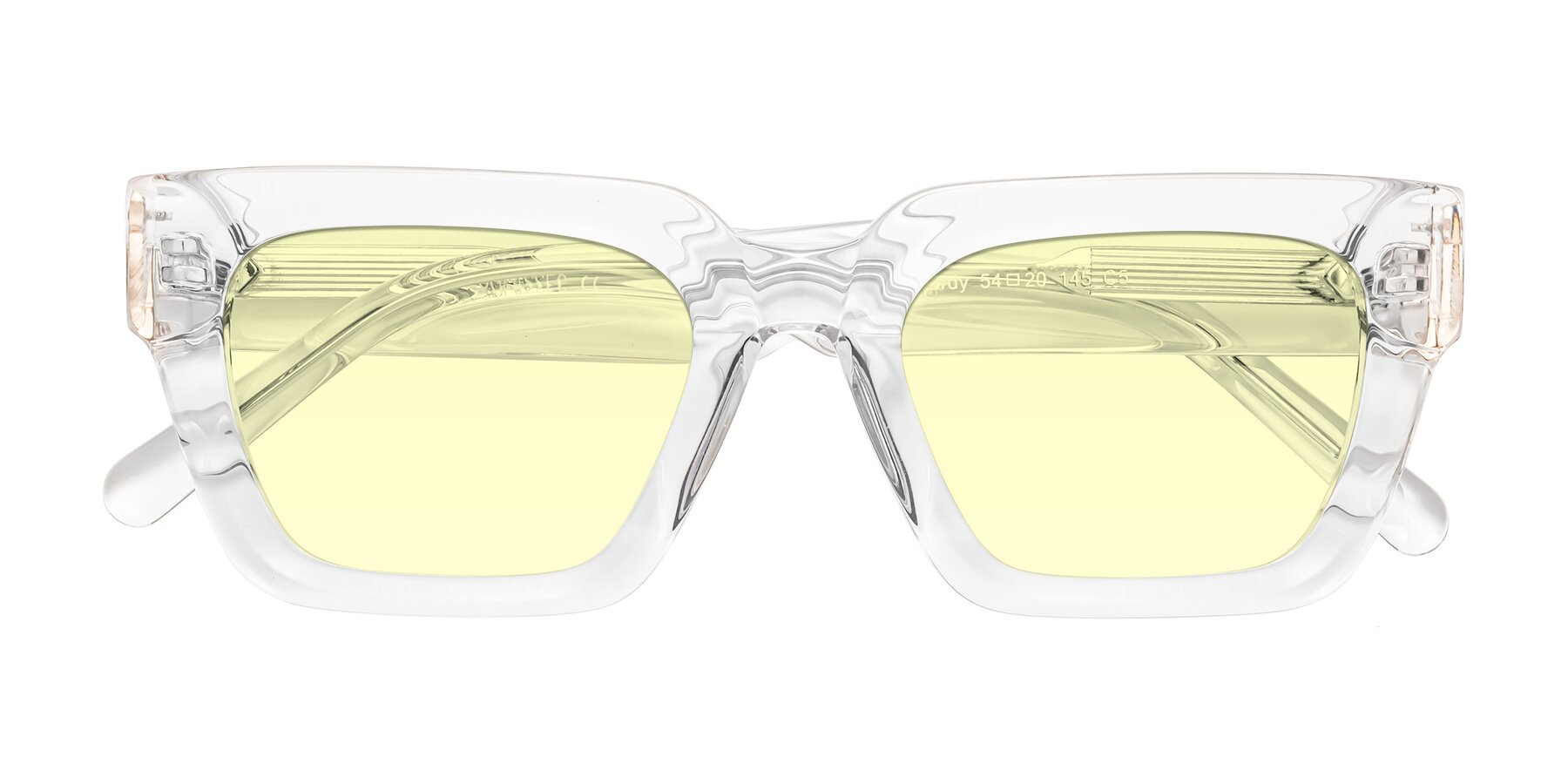 Folded Front of Hardy in Clear with Light Yellow Tinted Lenses