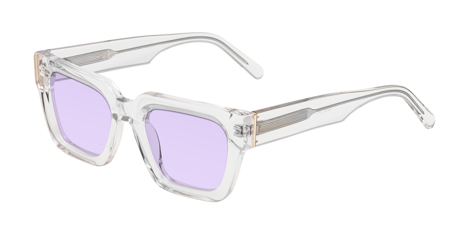 Angle of Hardy in Clear with Light Purple Tinted Lenses