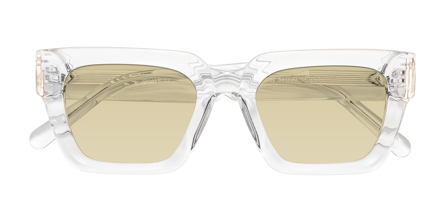 Folded Front of Hardy in Clear with Light Champagne Tinted Lenses