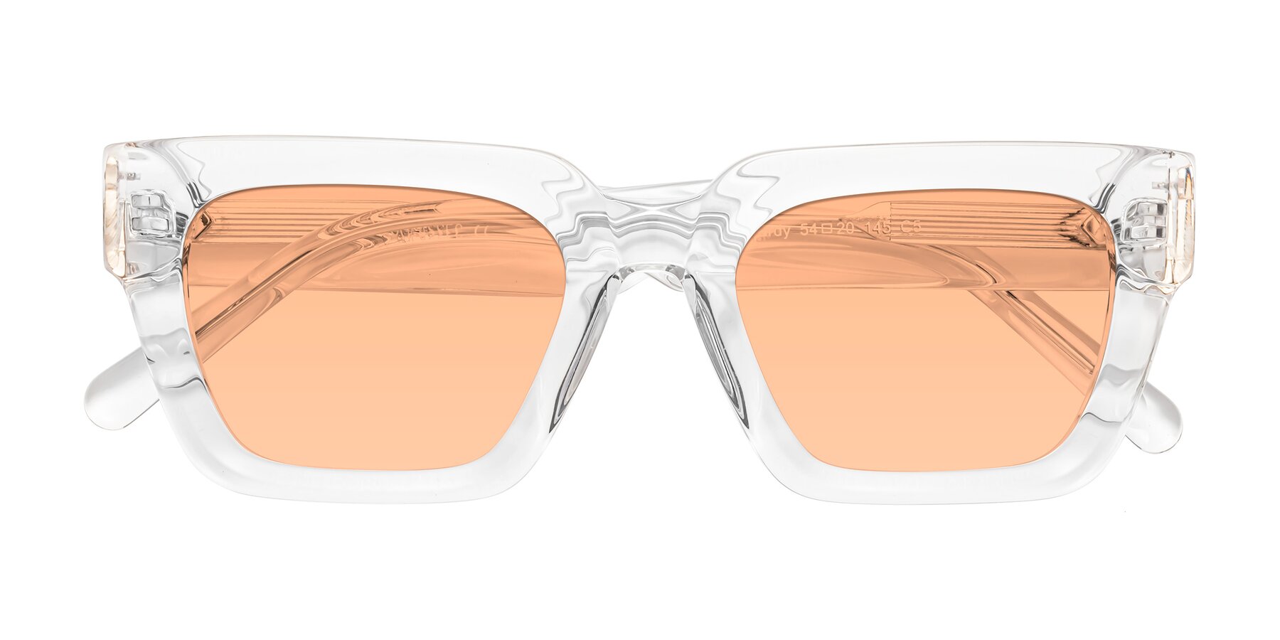 Folded Front of Hardy in Clear with Light Orange Tinted Lenses