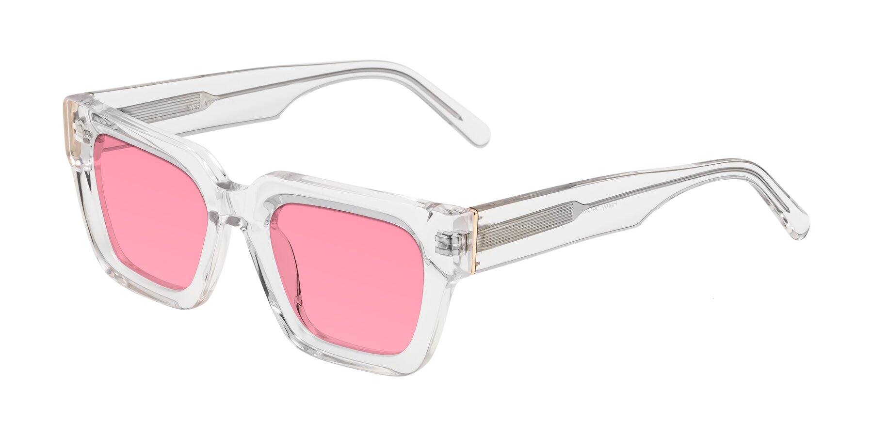 Angle of Hardy in Clear with Pink Tinted Lenses