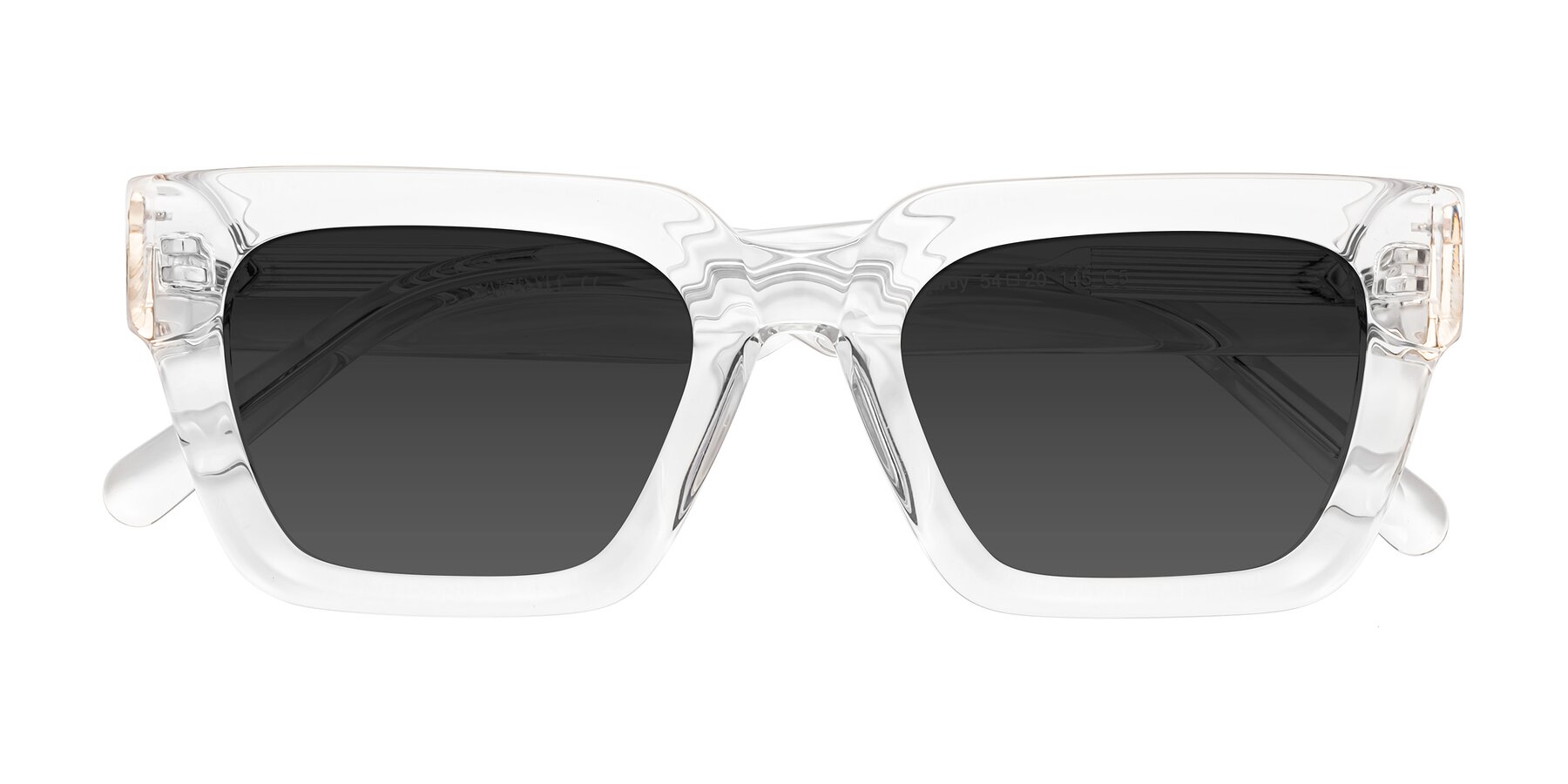 Folded Front of Hardy in Clear with Gray Tinted Lenses