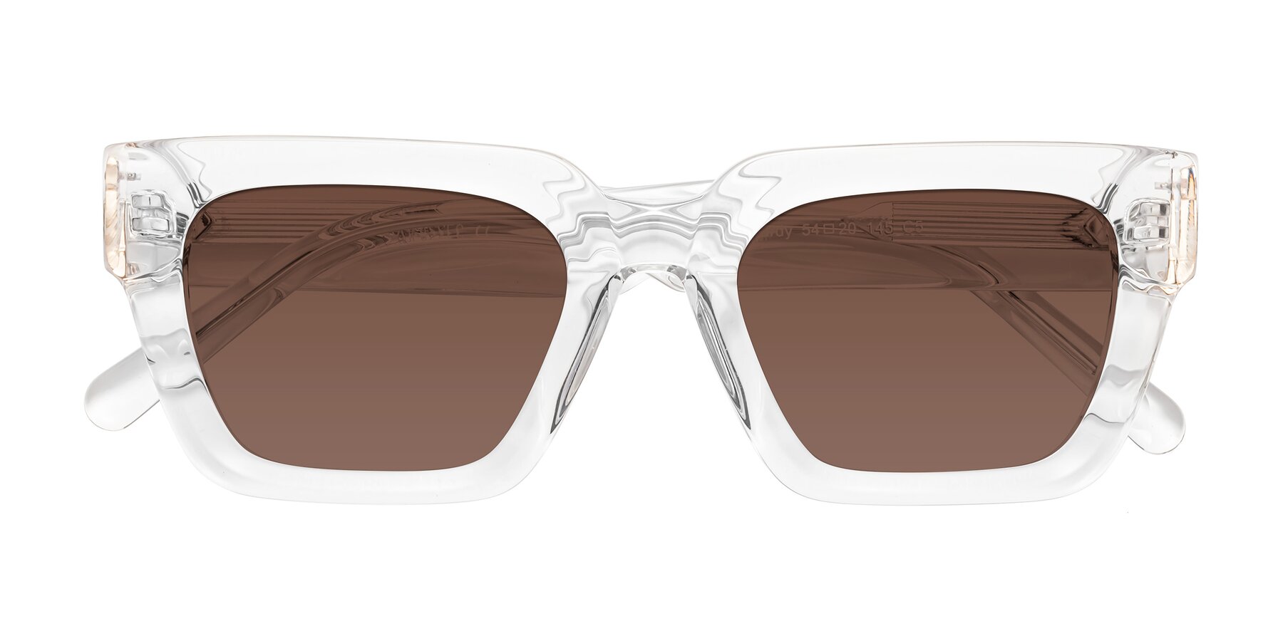 Folded Front of Hardy in Clear with Brown Tinted Lenses