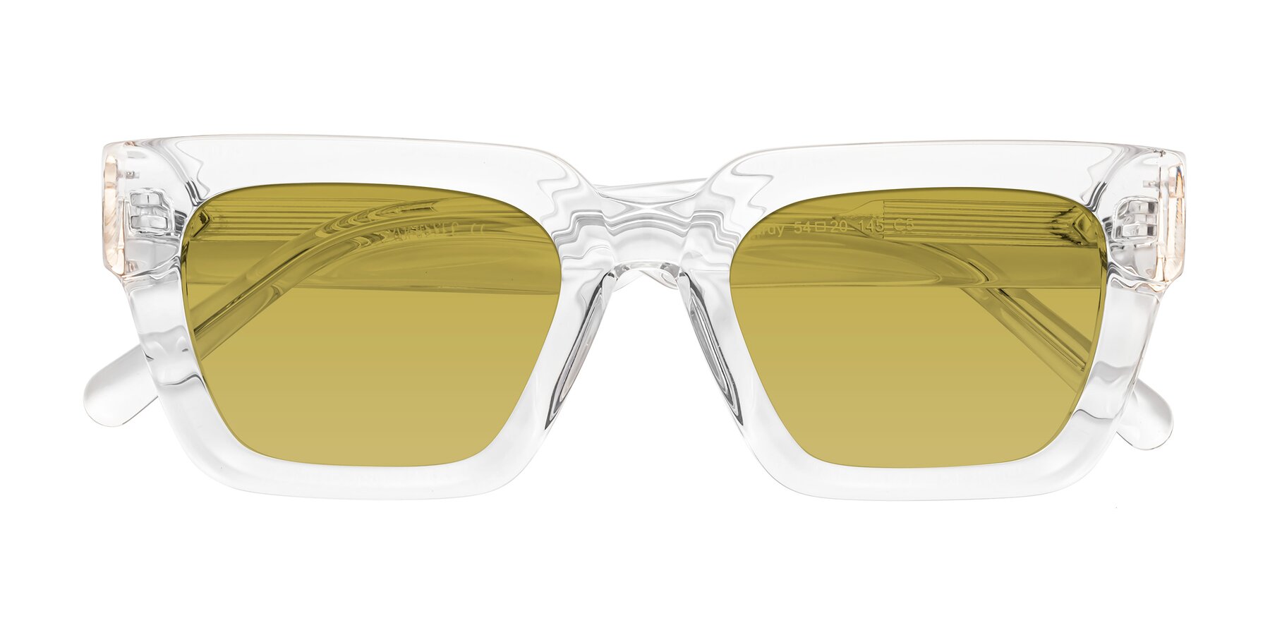 Folded Front of Hardy in Clear with Champagne Tinted Lenses