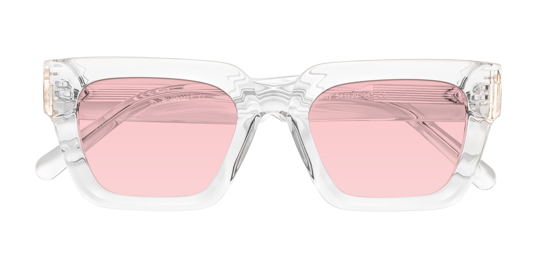 Folded Front of Hardy in Clear with Light Garnet Tinted Lenses