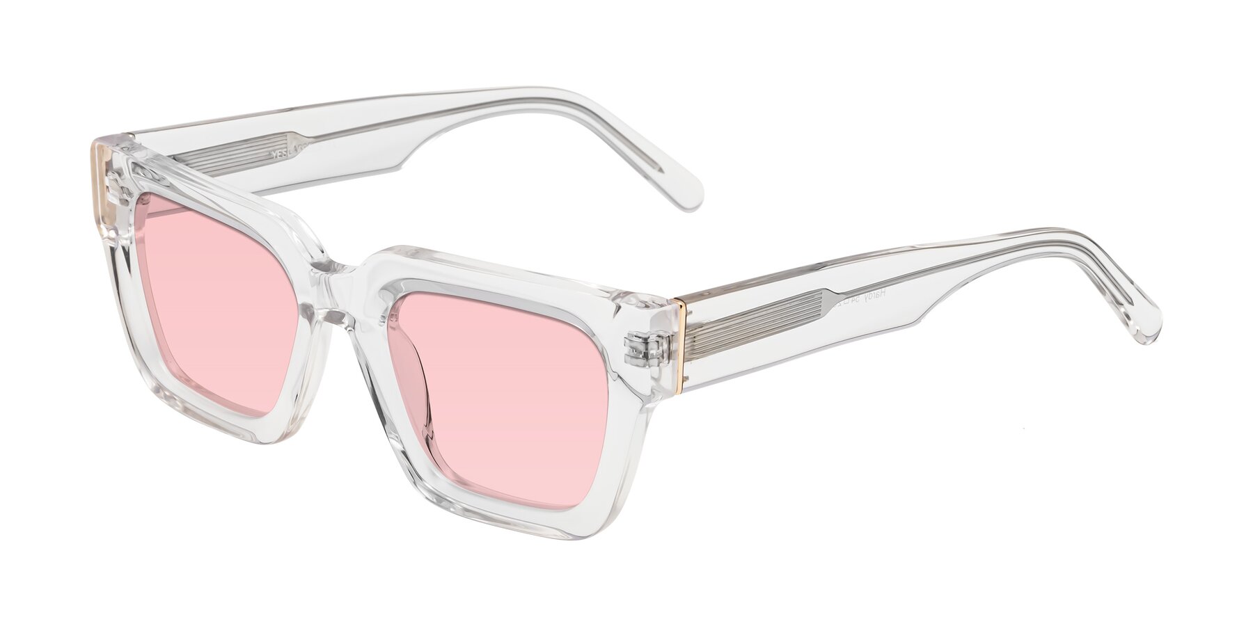 Angle of Hardy in Clear with Light Garnet Tinted Lenses