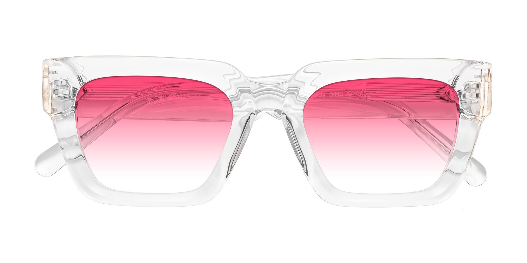 Folded Front of Hardy in Clear with Pink Gradient Lenses