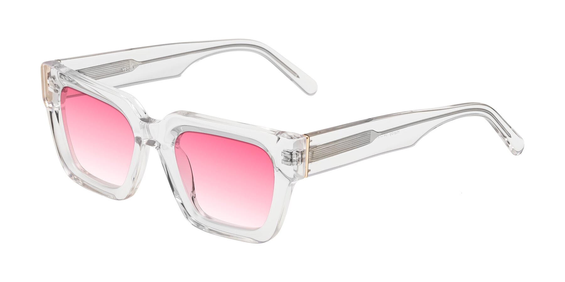 Angle of Hardy in Clear with Pink Gradient Lenses