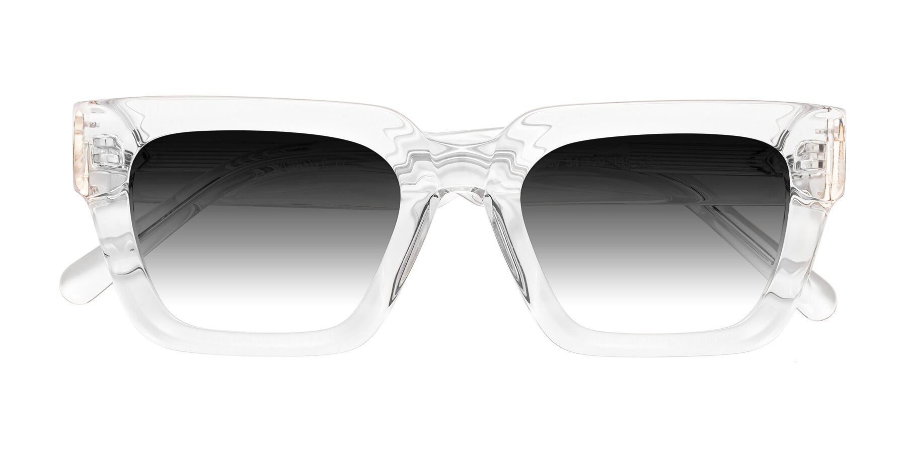 Folded Front of Hardy in Clear with Gray Gradient Lenses
