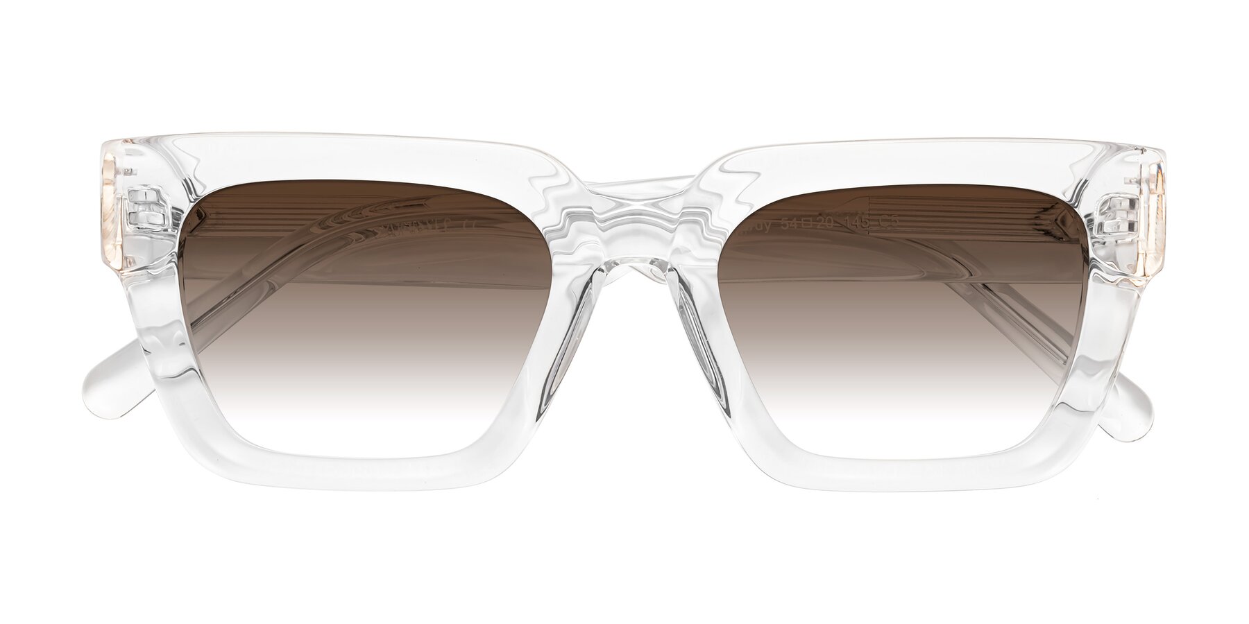 Folded Front of Hardy in Clear with Brown Gradient Lenses