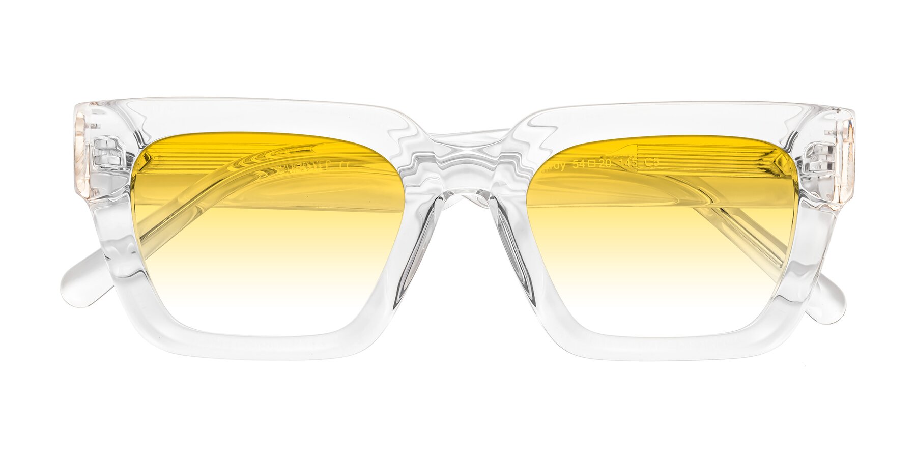 Folded Front of Hardy in Clear with Yellow Gradient Lenses