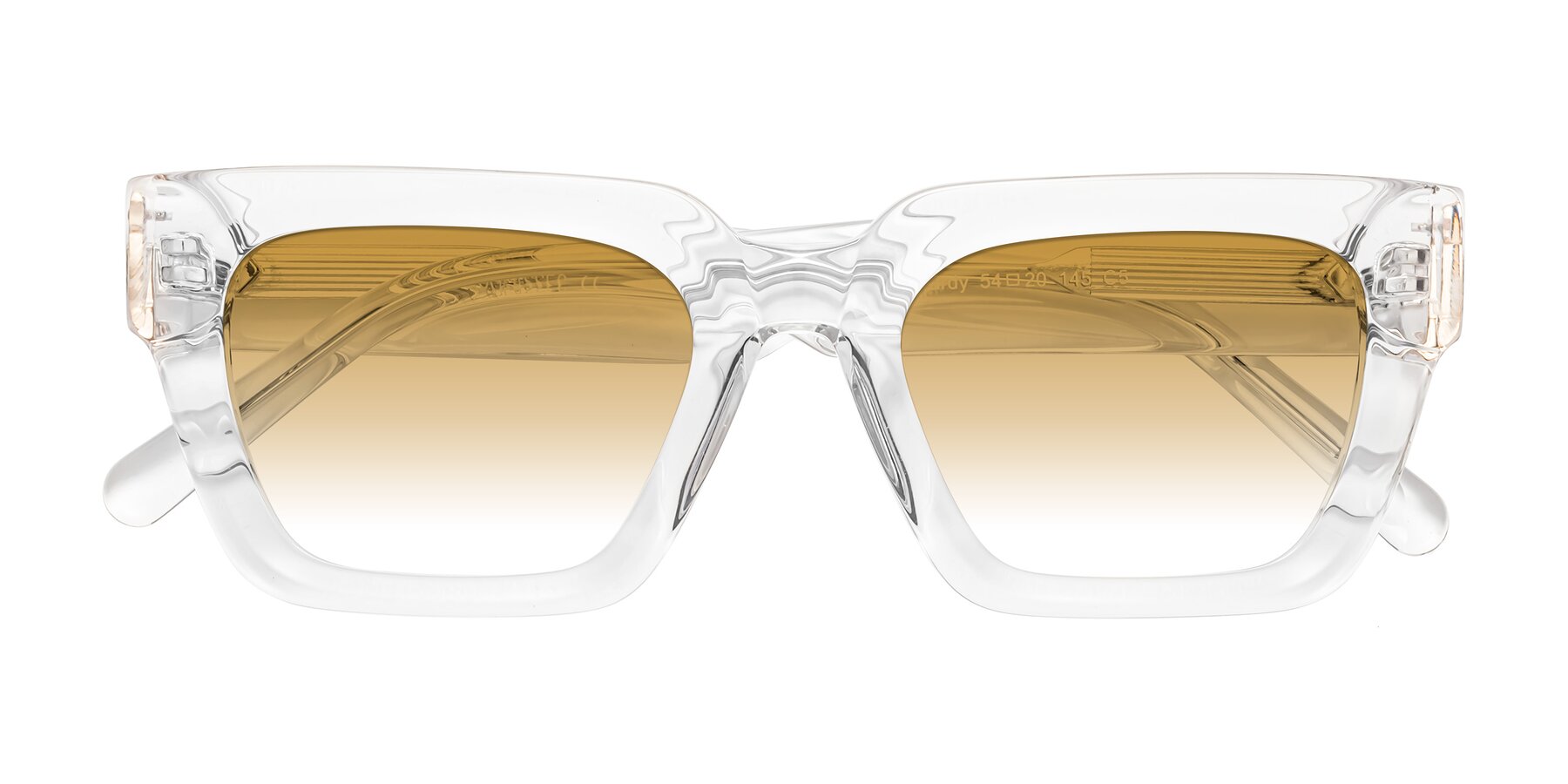 Folded Front of Hardy in Clear with Champagne Gradient Lenses
