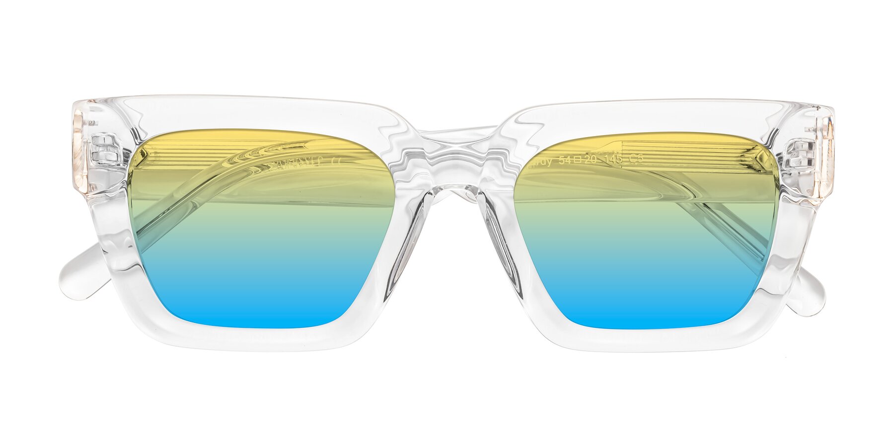 Folded Front of Hardy in Clear with Yellow / Blue Gradient Lenses