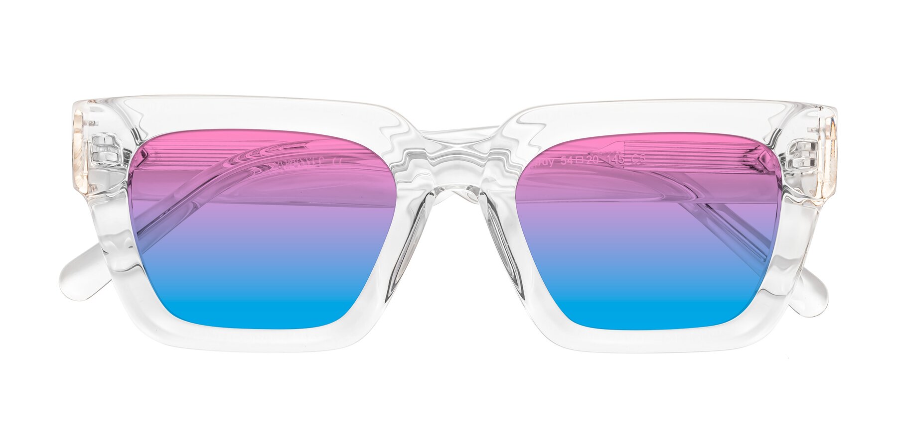 Folded Front of Hardy in Clear with Pink / Blue Gradient Lenses