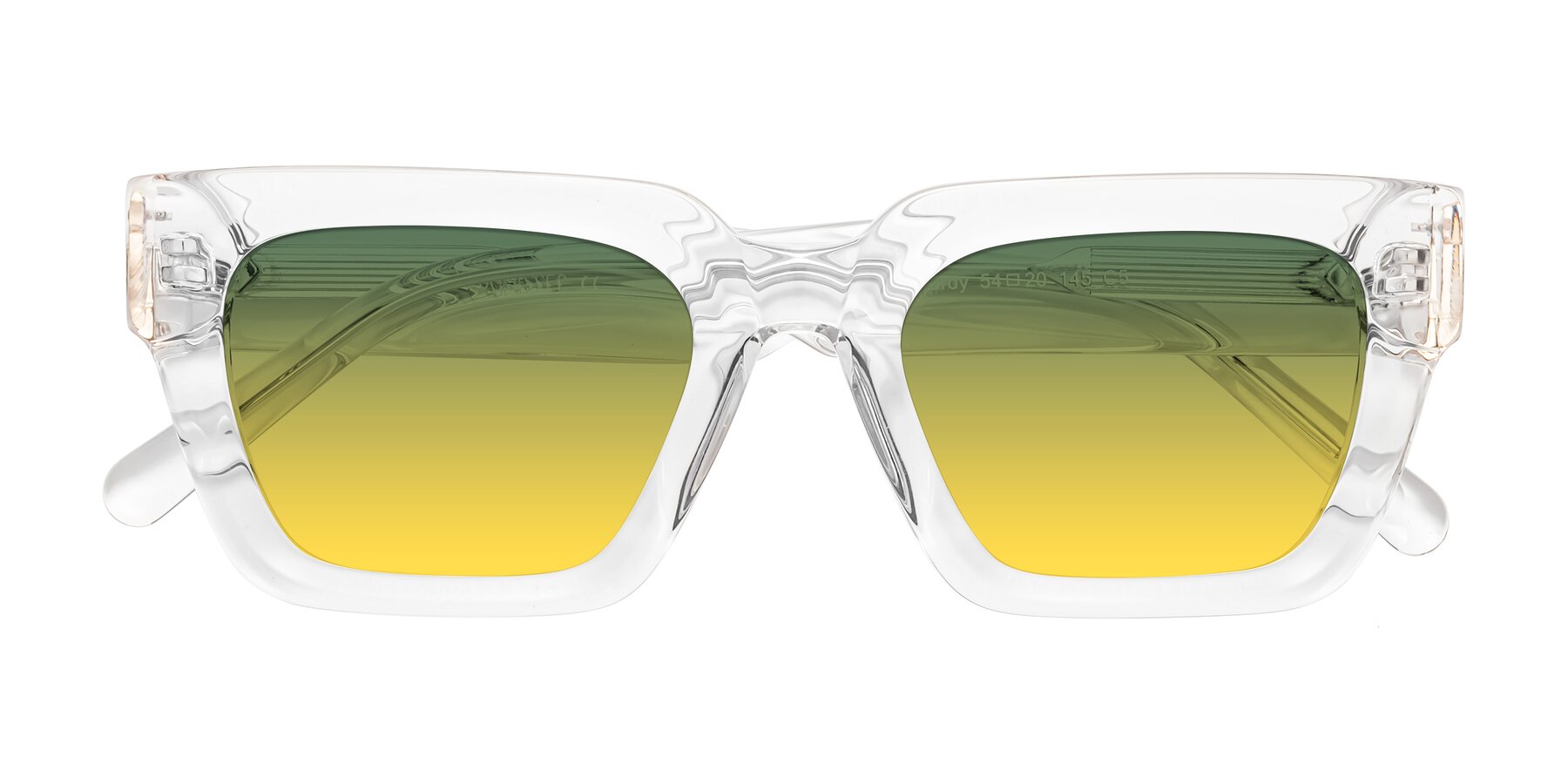 Folded Front of Hardy in Clear with Green / Yellow Gradient Lenses