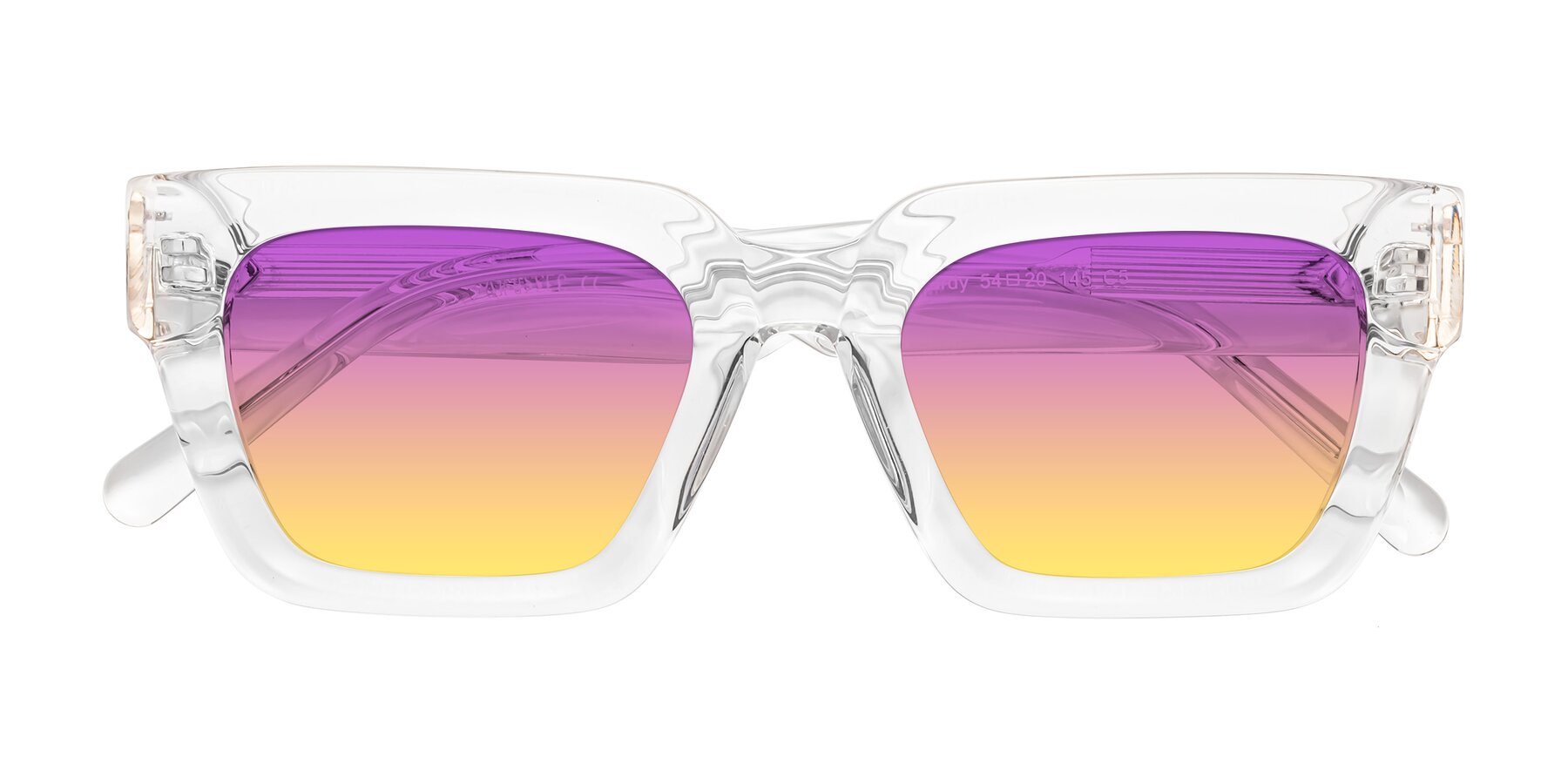 Folded Front of Hardy in Clear with Purple / Yellow Gradient Lenses