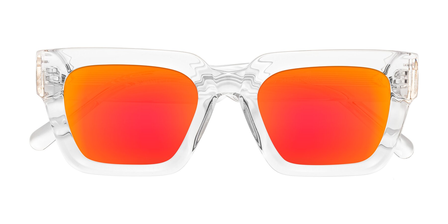 Folded Front of Hardy in Clear with Red Gold Mirrored Lenses