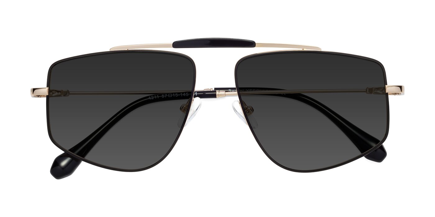 Santini - Black / Gold Tinted Sunglasses