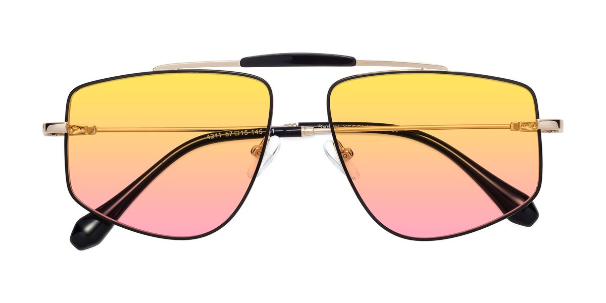Classic Double Bridge Sunglasses – Black / Blue main image 1