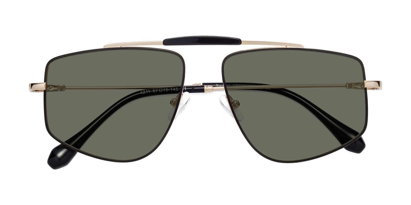 Santini - Black / Gold Polarized Sunglasses