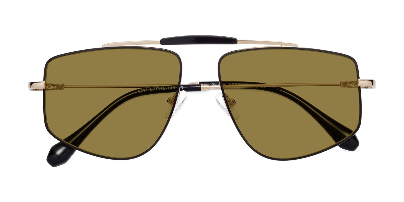 Santini - Black / Gold Polarized Sunglasses