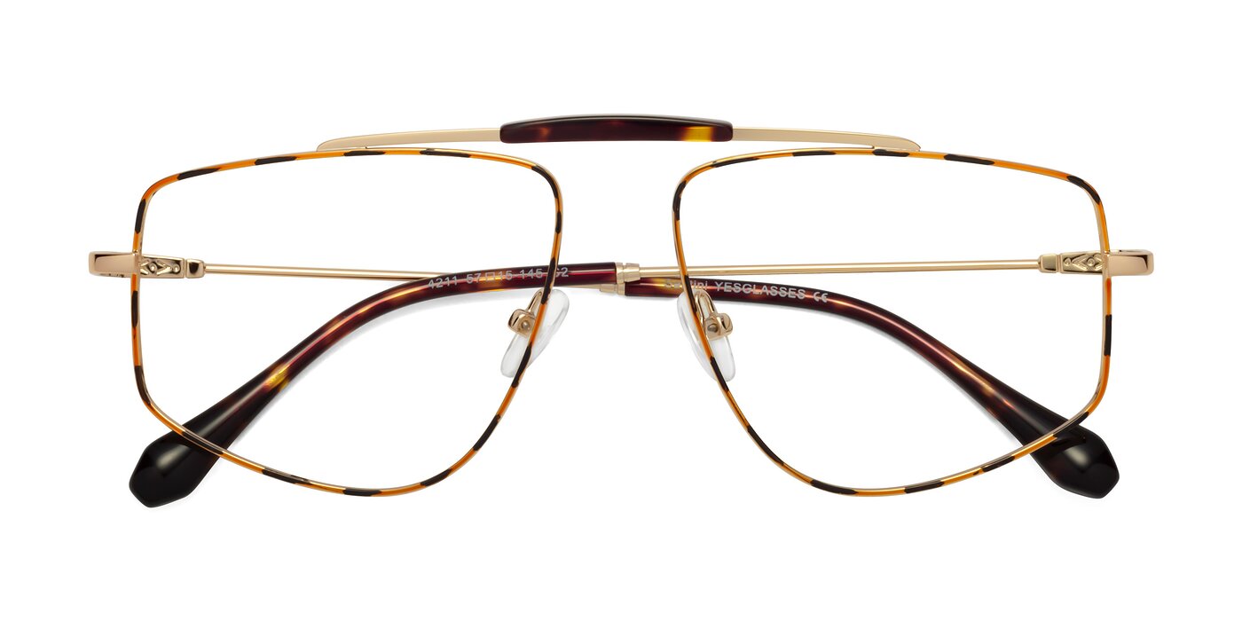 Santini - Leopard-Print / Gold Reading Glasses