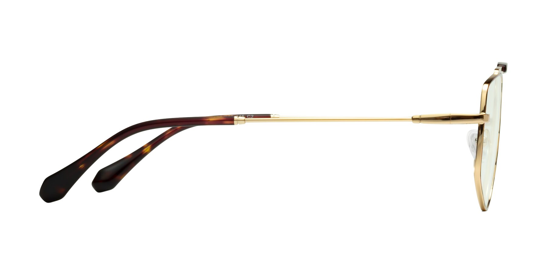 Leopard-Print-Gold Wide Oversized Grandpa Eyeglasses - Santini