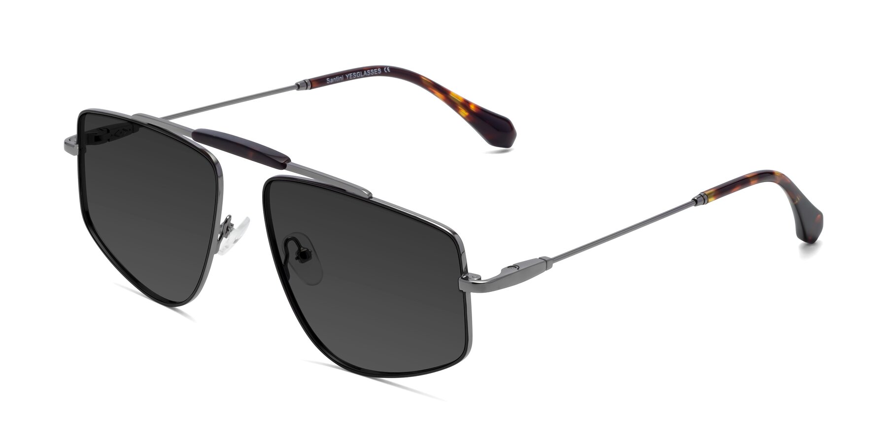 Angle of Santini in Black-Gunmetal with Gray Tinted Lenses