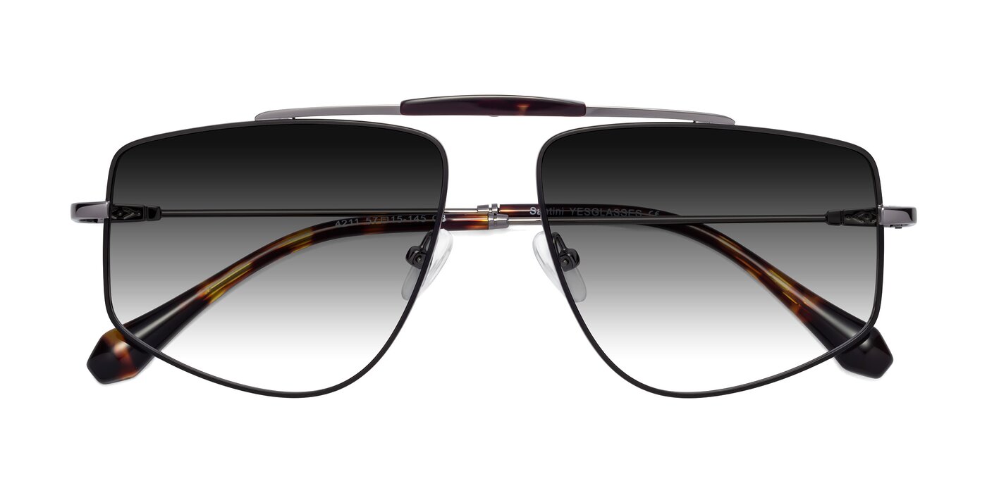 Santini - Black / Gunmetal Gradient Sunglasses