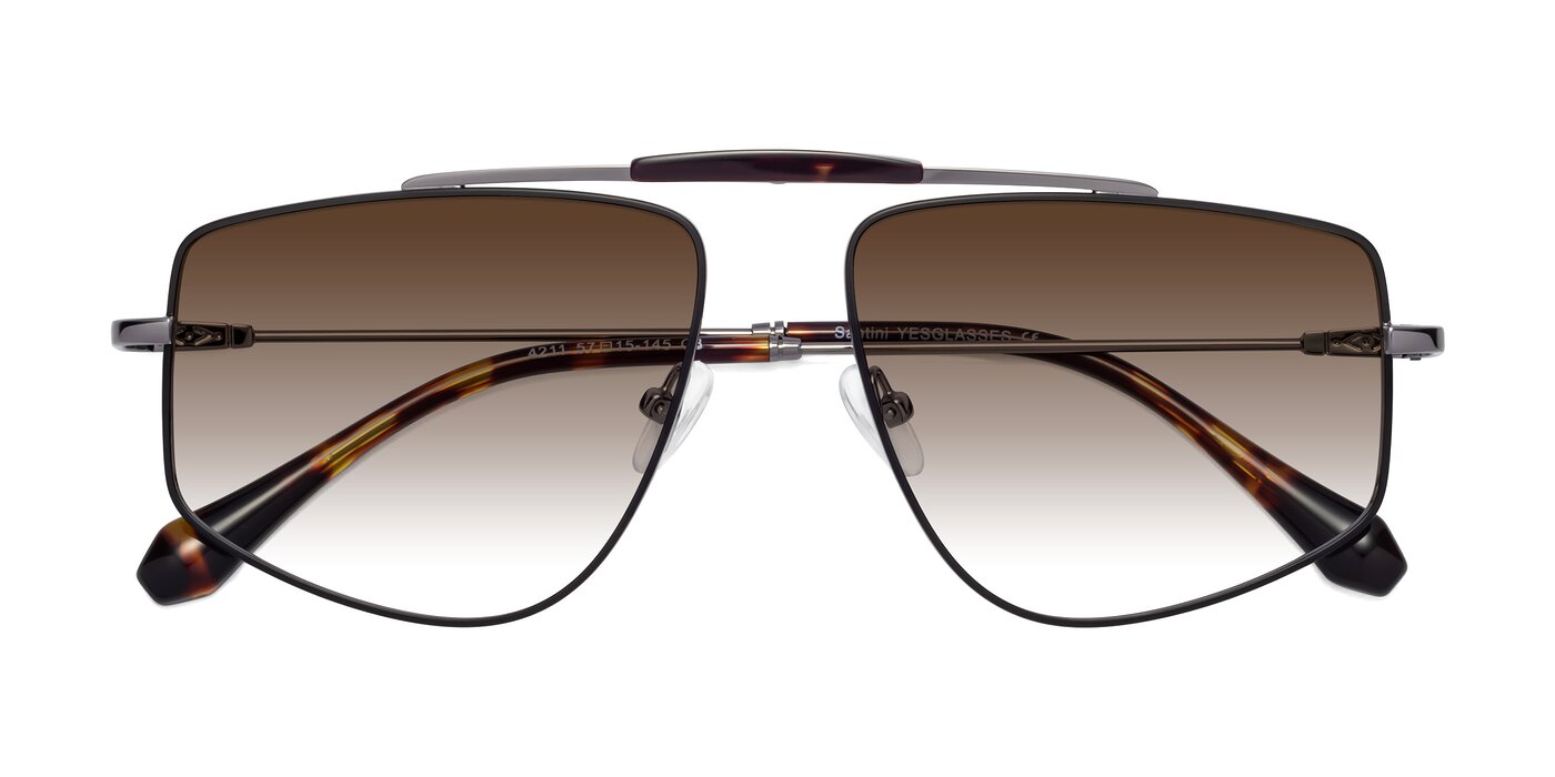 Santini - Black / Gunmetal Gradient Sunglasses