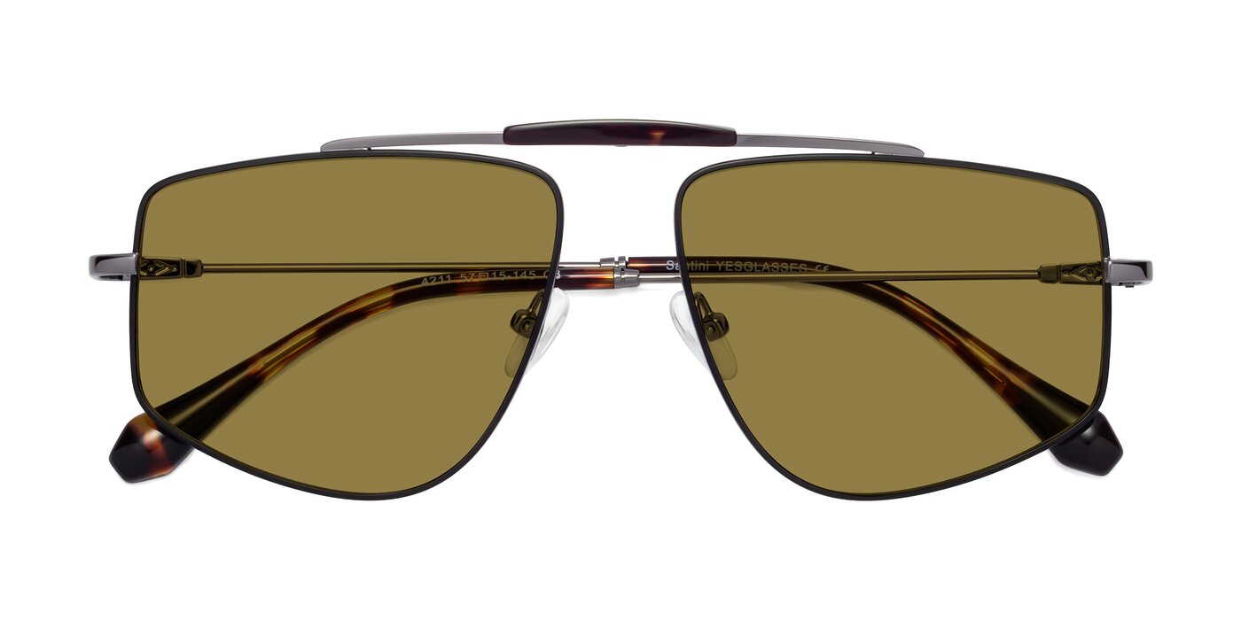 Santini - Black / Gunmetal Polarized Sunglasses