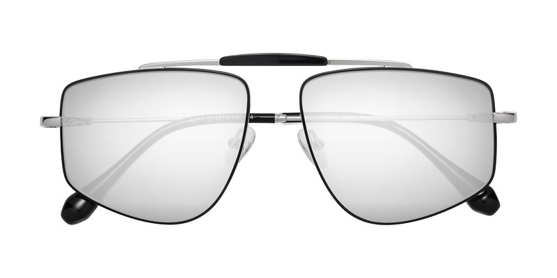 Santini - Black / Silver Flash Mirrored Sunglasses