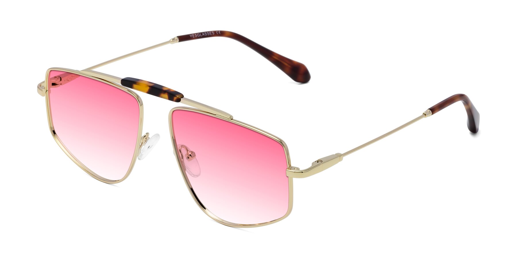 Angle of Santini in Gold with Pink Gradient Lenses