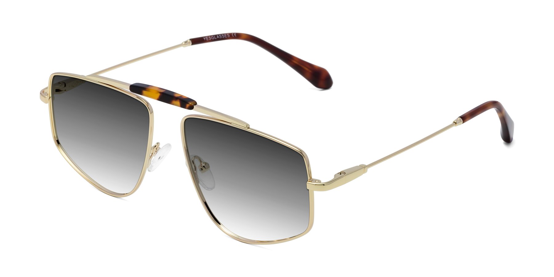 Angle of Santini in Gold with Gray Gradient Lenses