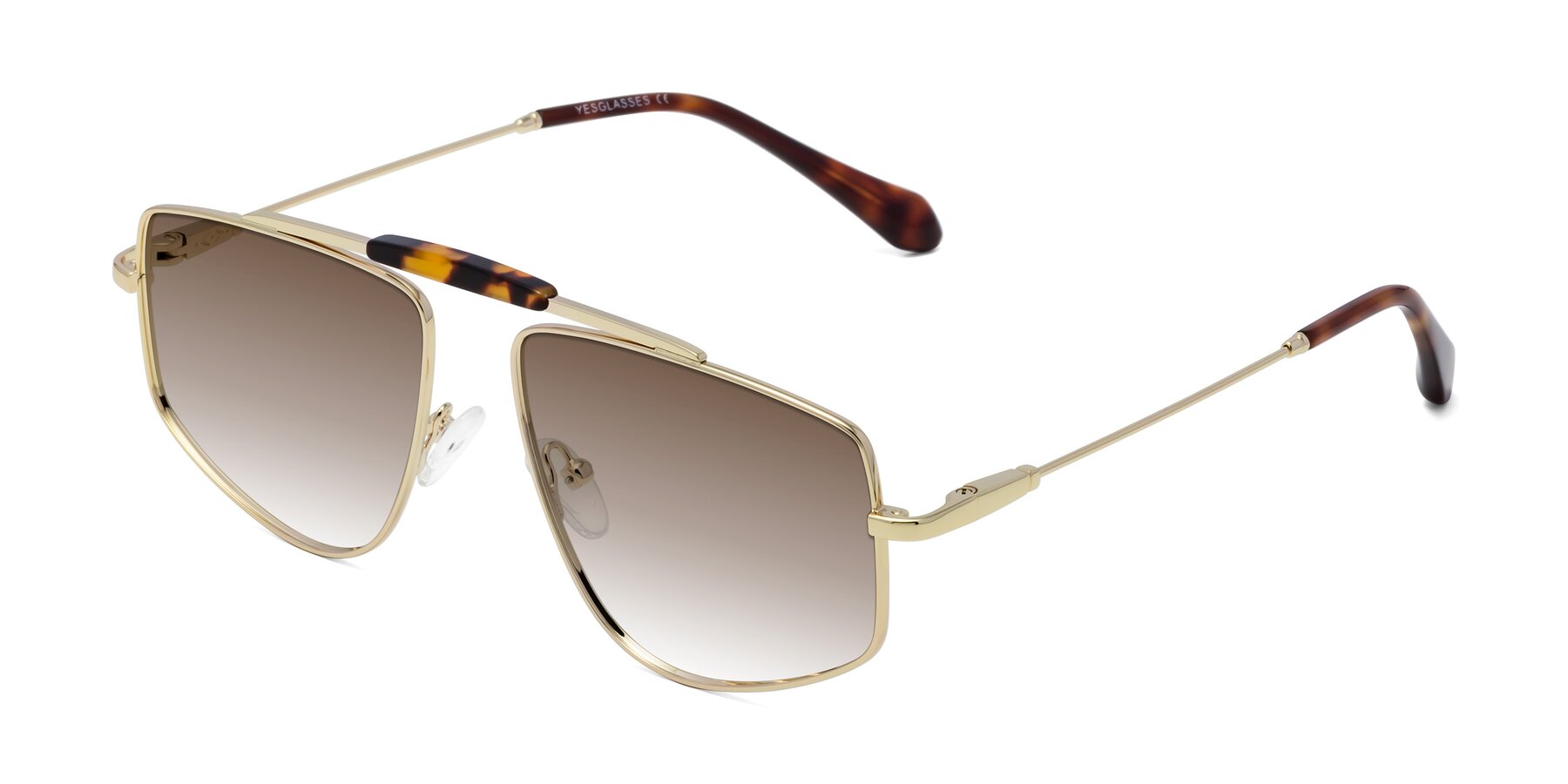 Angle of Santini in Gold with Brown Gradient Lenses
