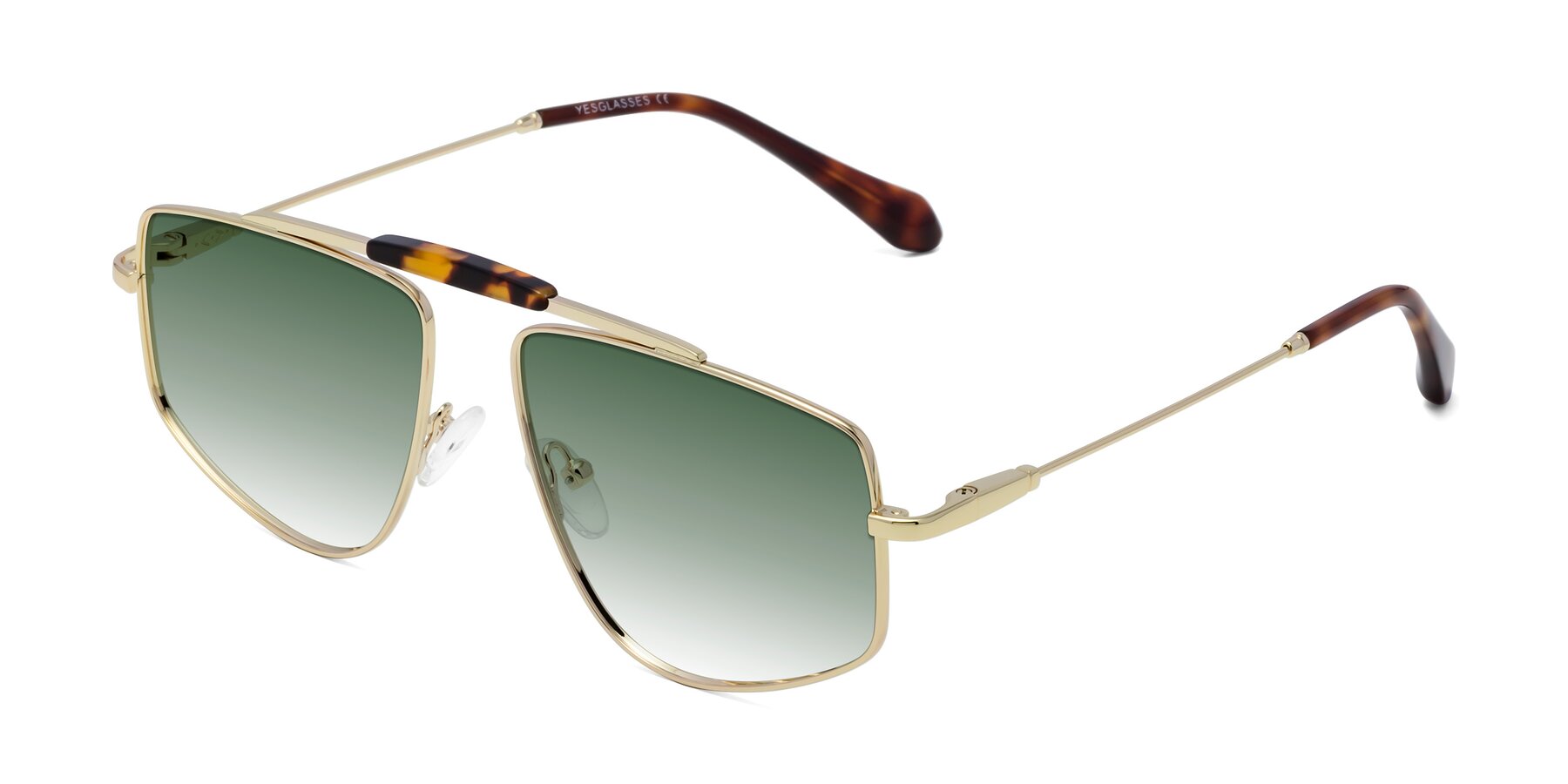 Angle of Santini in Gold with Green Gradient Lenses