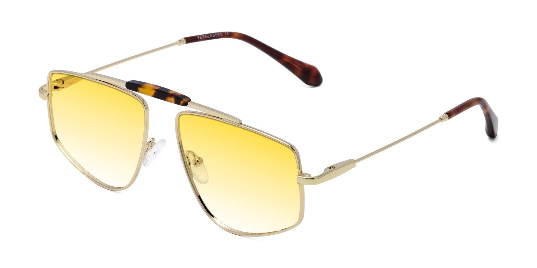 Angle of Santini in Gold with Yellow Gradient Lenses