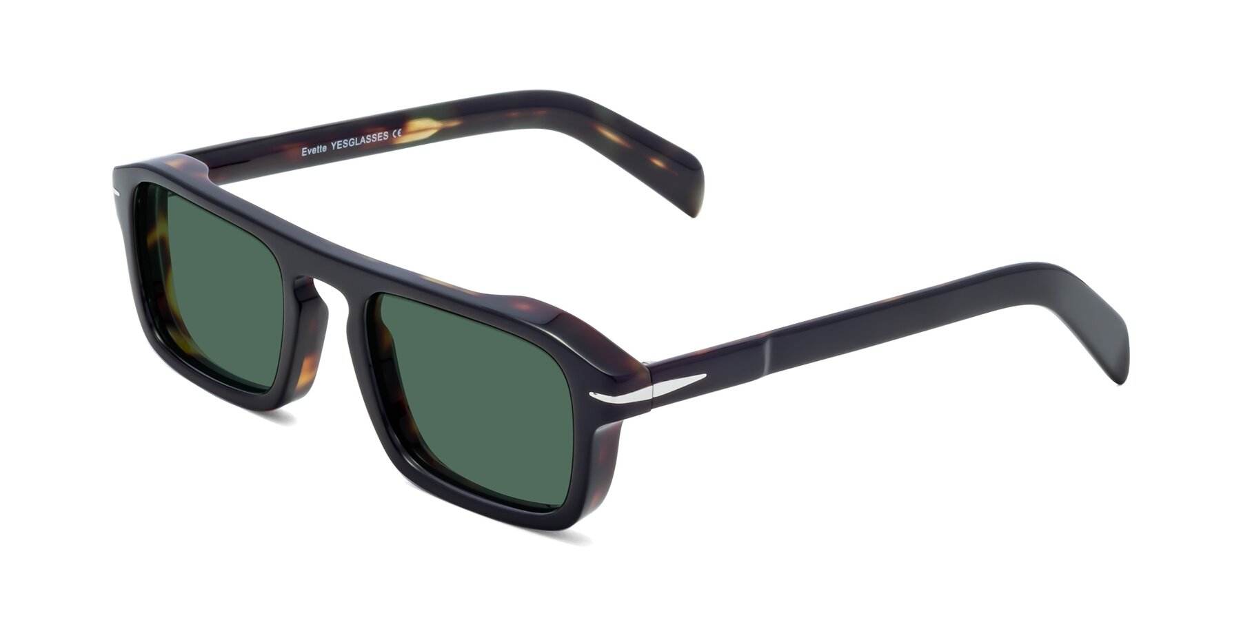 Angle of Evette in Black-Tortoise with Green Polarized Lenses