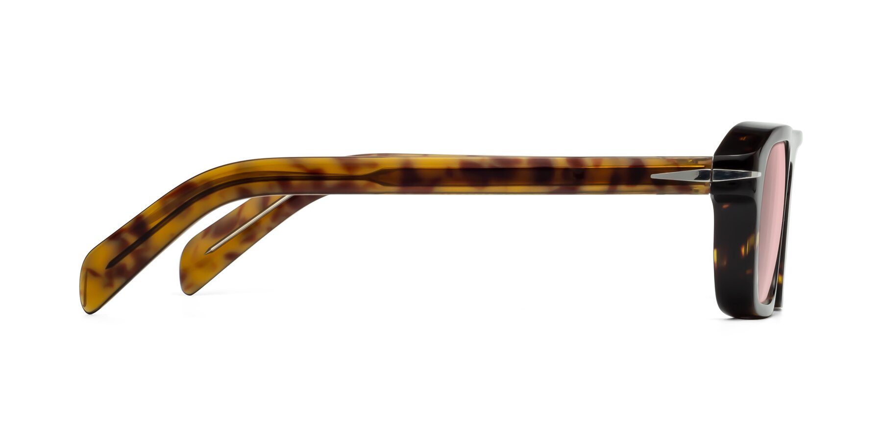 Side of Evette in Tortoise with Light Garnet Tinted Lenses