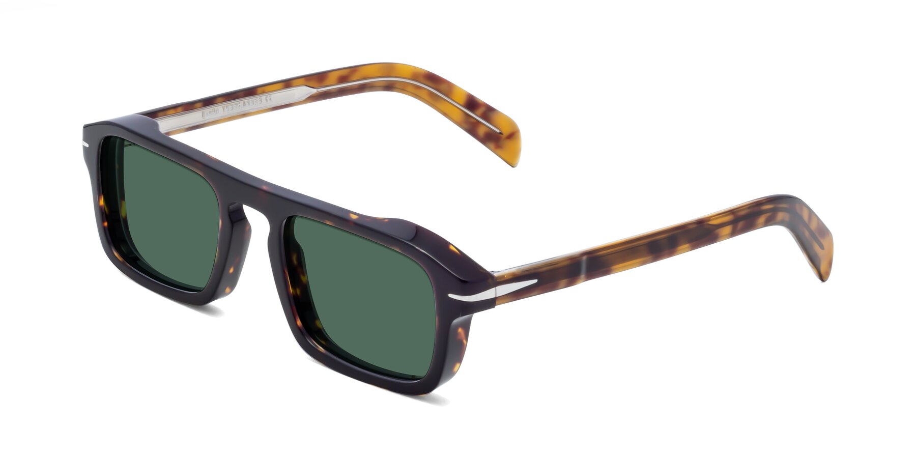 Angle of Evette in Tortoise with Green Polarized Lenses