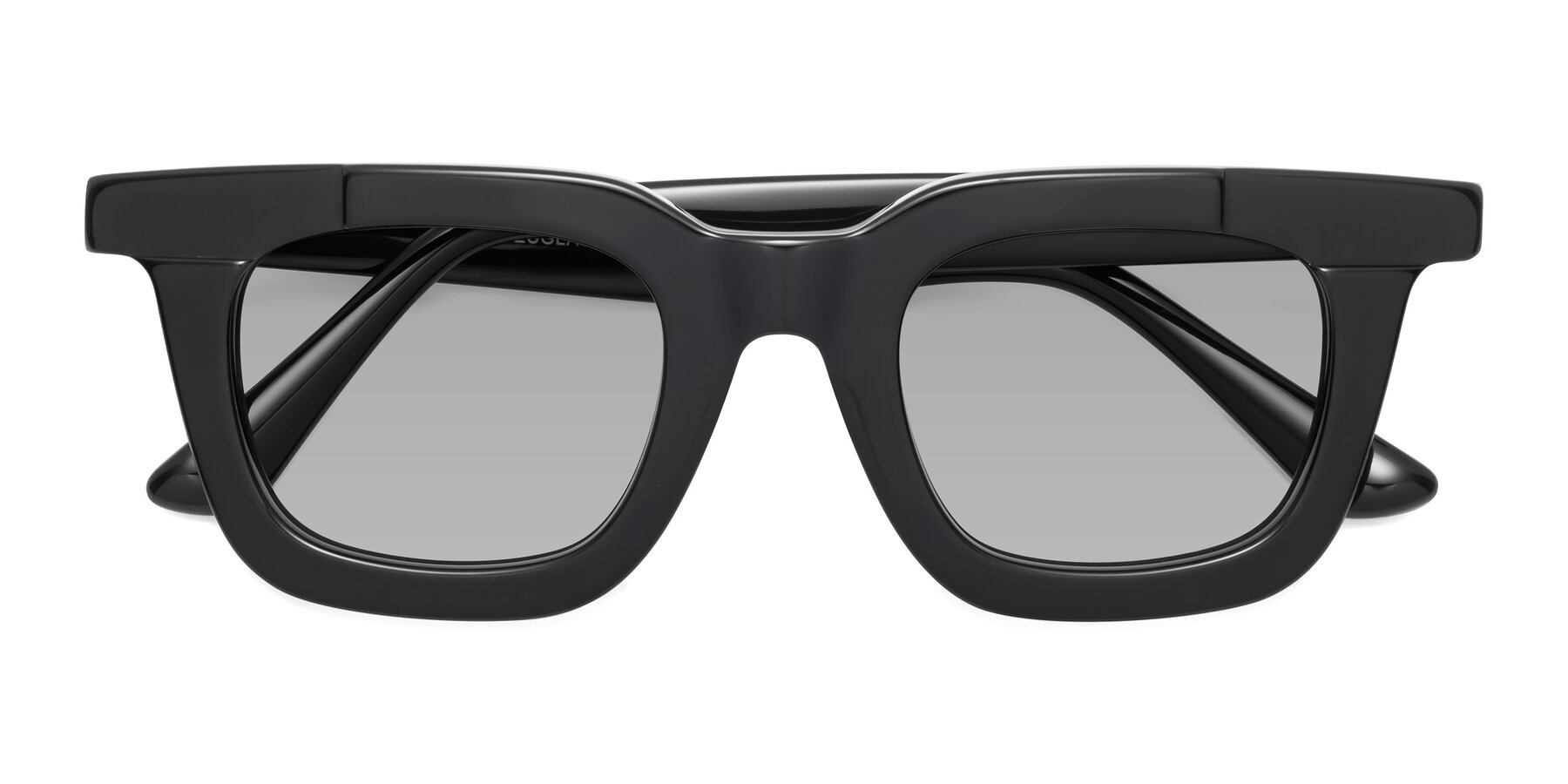 Folded Front of Mill in Black with Light Gray Tinted Lenses