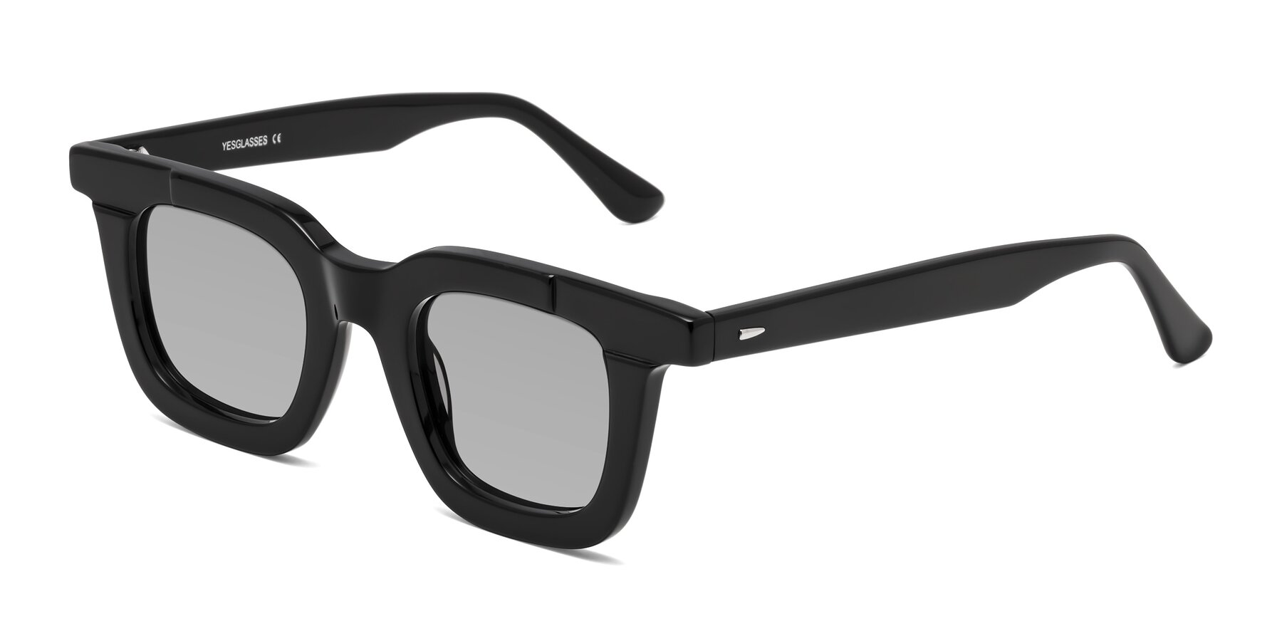 Angle of Mill in Black with Light Gray Tinted Lenses